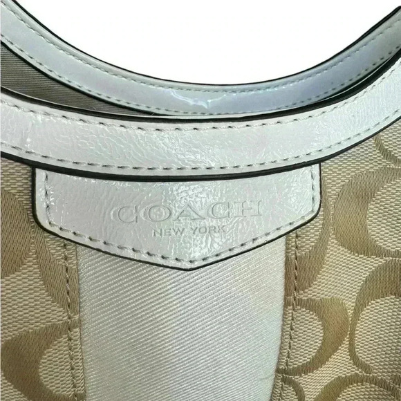 Coach Devin Light Beige Khaki Ivory satchel Handbag Purse. - Picture 4 of 13